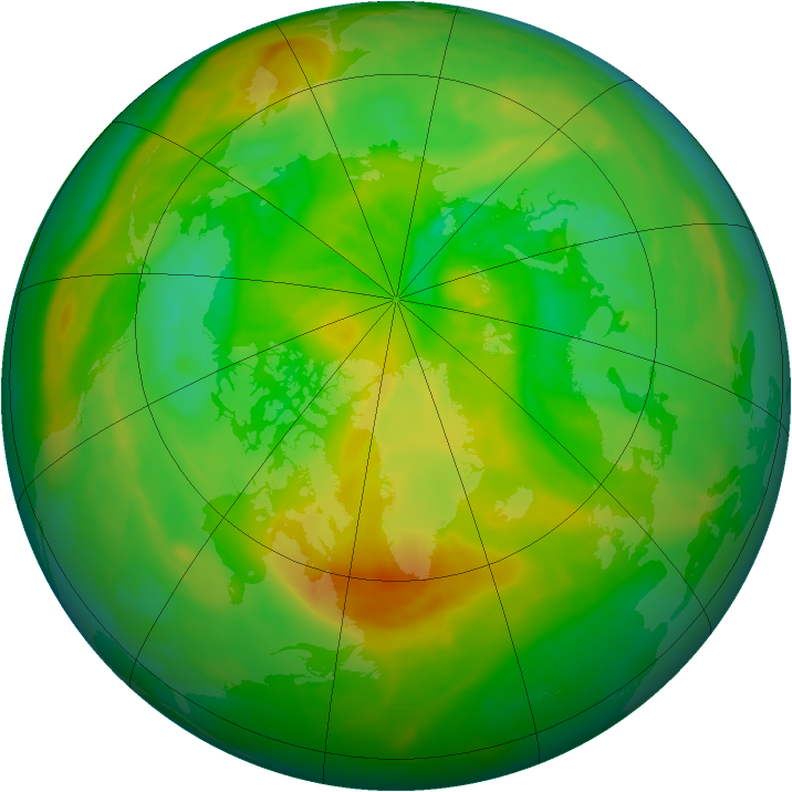 Arctic ozone map for 24 June 2013